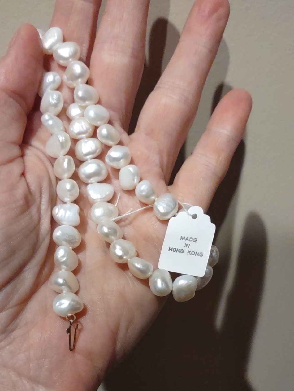 Freshwater Pearl Necklace And Bracelet Set Individually Knotted Nwt White - Picture 2 of 12